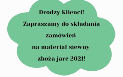 Materiał siewny – zboża jare 2021 r.